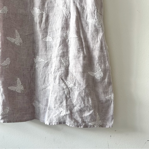 VINTAGE | Butterfly Linen Mini Dress By Lina Tomei - Picture 3 of 4
